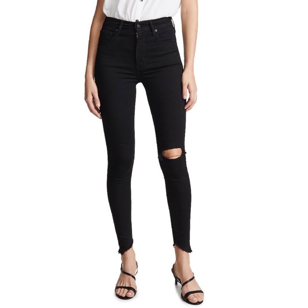 Levi’s Mile High Super Skinny Black Jeans